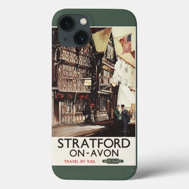 Coques Case-Mate iPhone Poster ferroviaire Garrick Inn and Harvard House (Verso)