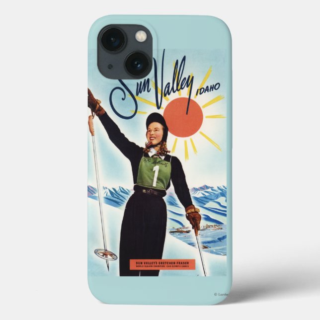 Coques Case-Mate iPhone Poster publicitaire de Gretchen Fraser (Verso)