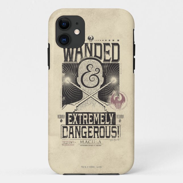 Coques Case-Mate iPhone Poster Recherché déambulé et extrêmement dangereux (Dos)