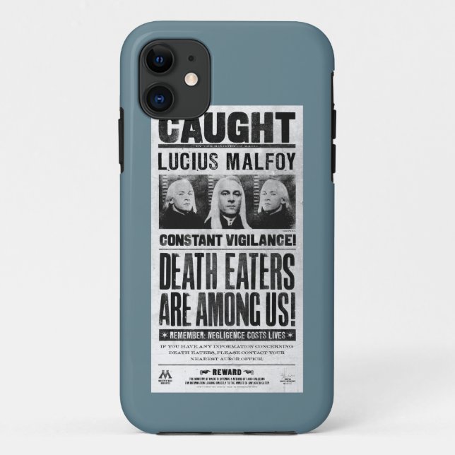 Coques Case-Mate iPhone Poster Recherché Lucius Malfoy (Dos)