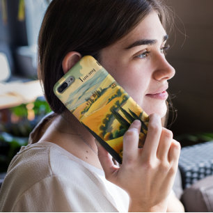 Case-Mate iPhone Case Poster Vintage voyage Toscane, personnalisable