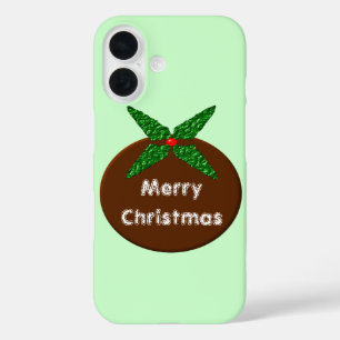 Coque Pour iPhone 16 Pouding de Noël Personnalisable