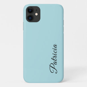 Case-Mate iPhone Case Poudre Bleu Couleur Solide Minimaliste Nom Élégant