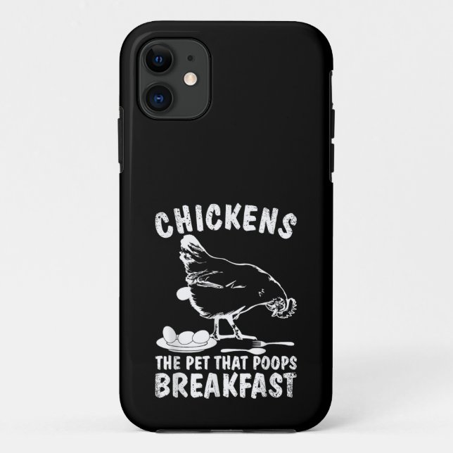 Coques Case-Mate iPhone Poules Drôles Animal De Compagnie Crotte Petit Déj (Dos)