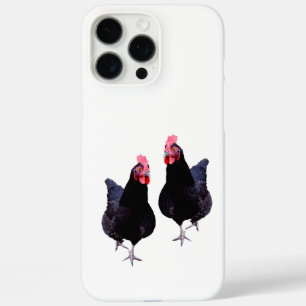 Coque iPhone 16 Pro Max Poules noires se pavanent,
