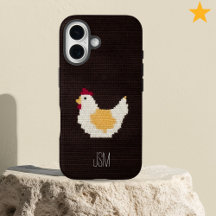 Poulet au Crochet Mignon Monogramme Initiales Pers