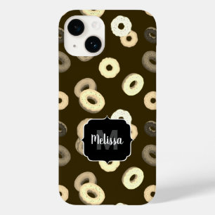 Coque Case-Mate iPhone Poulets de vanille au chocolat Monogramme brun mot