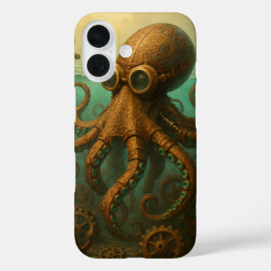 Coque Pour iPhone 16 Poulpe Steampunk