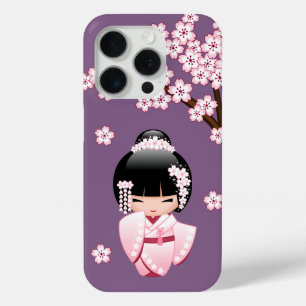 Coque Case-Mate iPhone Poupée blanche Kimono Kokeshi - mignonne Geisha Gi