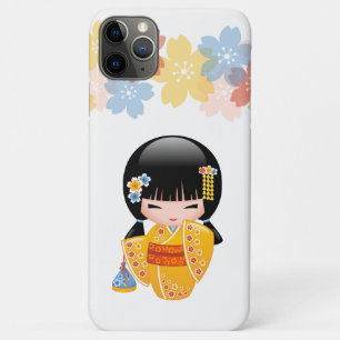 Case-Mate iPhone Case Poupée d'été Kokeshi - Kimono Jaune Geisha Girl