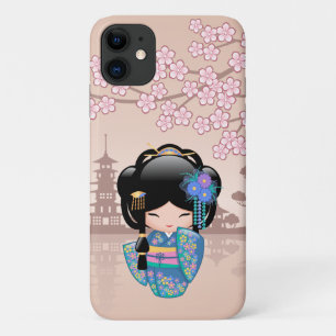Case-Mate iPhone Case Poupée Keiko Kokeshi - Blue Kimono Geisha Girl