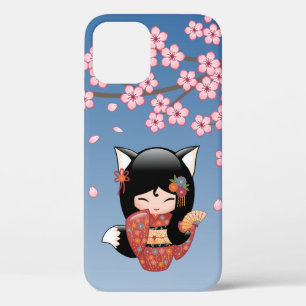 Case-Mate iPhone Case Poupée Kitsune Kokeshi - Black Fox Geisha Girl
