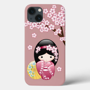 Case-Mate iPhone Case Poupée Kokeshi Printemps - Cute Geisha Japonais e