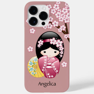 Coque Pour Pour iPhone 14 Pro Max Poupée Kokeshi Printemps - Cute Geisha Japonais e