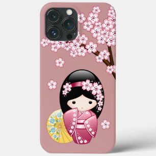 Case-Mate iPhone Case Poupée Kokeshi Printemps - Cute Geisha Japonais en
