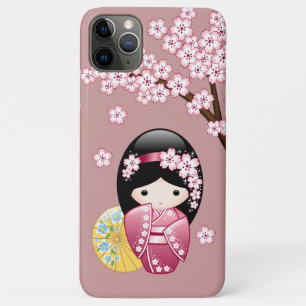 Case-Mate iPhone Case Poupée Kokeshi Printemps - Cute Geisha Japonais en