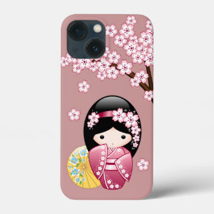 Case-Mate iPhone Case Poupée Kokeshi Printemps - Cute Geisha Japonais en