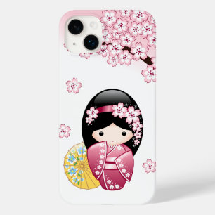 Coque Case-Mate iPhone Poupée Kokeshi Printemps - Cute Japonaise Geisha 