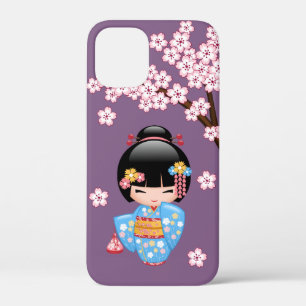 Case-Mate iPhone Case Poupée Maiko Kokeshi - Blue Kimono Geisha Girl