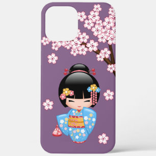 Case-Mate iPhone Case Poupée Maiko Kokeshi - Blue Kimono Geisha Girl