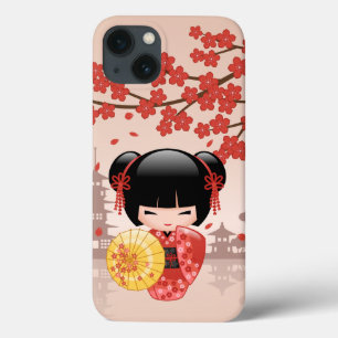 Case-Mate iPhone Case Poupée rouge Sakura Kokeshi - Geisha japonais