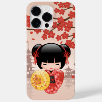 Poupée rouge Sakura Kokeshi - Geisha japonais