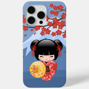 Coque Case-Mate iPhone Poupée rouge Sakura Kokeshi - mignonne Geisha Girl