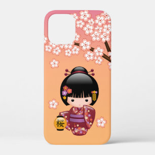 Case-Mate iPhone Case Poupée Sakura Kokeshi - Geisha Girl on Peach
