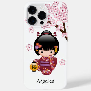 Coque Pour Pour iPhone 14 Pro Max Poupée Sakura Kokeshi - jolie fille japonaise Geis
