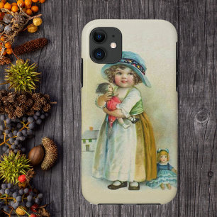 Coques Pour iPhone Poupées Chapeau de Petite Fille Joufflue Vintage