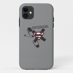 Coque Case-Mate iPhone Poupées de sécurité noire Supergirl