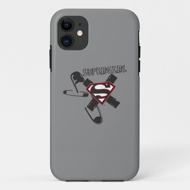 Coques Case-Mate iPhone Poupées de sécurité noire Supergirl (Dos)