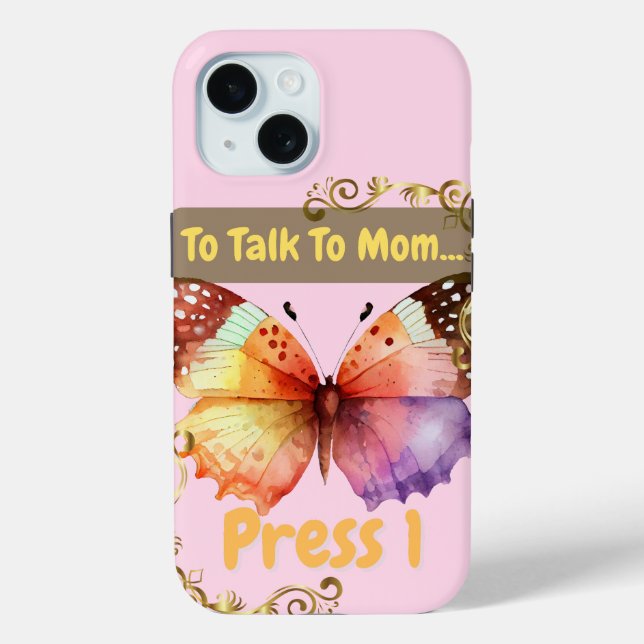 Coques Case-Mate iPhone Pour parler à maman, appuyez sur 1 (Verso)
