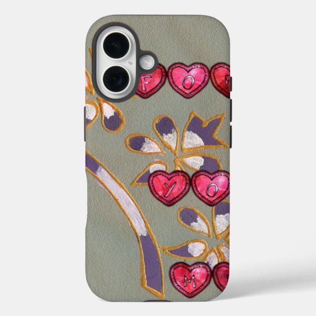 Coques Case-Mate iPhone Pour Vous De Moi : Beau Coeurs Floraux Design (Verso)