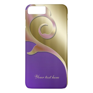 Coque iPhone 8 Plus/7 Plus Pourpre métallique d'or