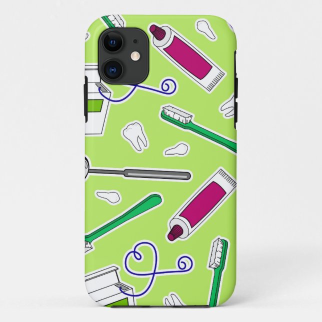 Coques Case-Mate iPhone Pourpre mignon de vert d'amour de (Dos)