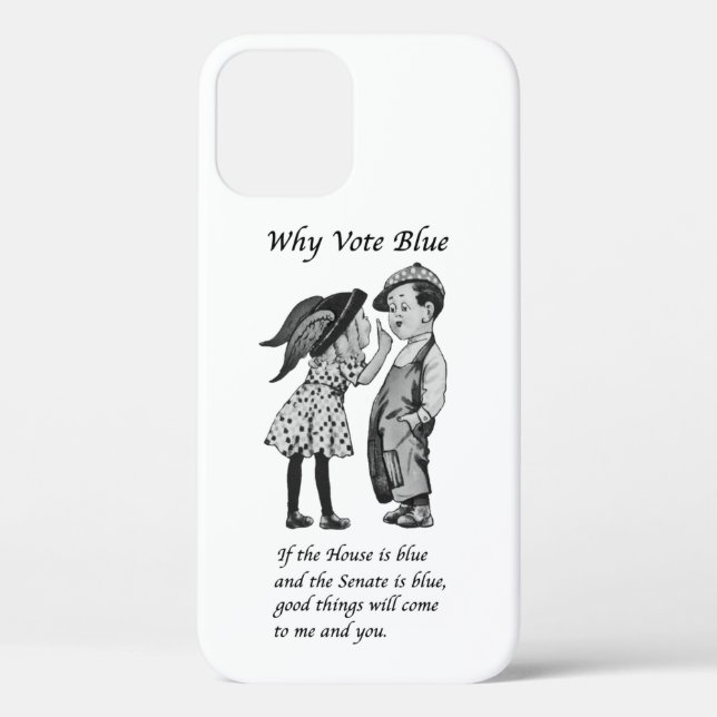 Coques Case-Mate iPhone Pourquoi voter bleu en 2024 (Verso)