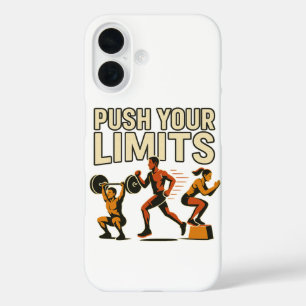 Coque Pour iPhone 16 Poussez vos limites   Motivational Fitness Télépho
