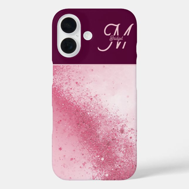 Coques Case-Mate iPhone Poussière scintillante de marbre abstrait féminin  (Verso)