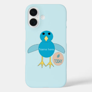 Coque Pour iPhone 16 Poussin personnalisé bleu garçon d'anniversaire