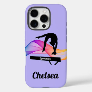 Coque iPhone 16 Pro Poutre d'équilibre de gymnastique Tourbillon Viole