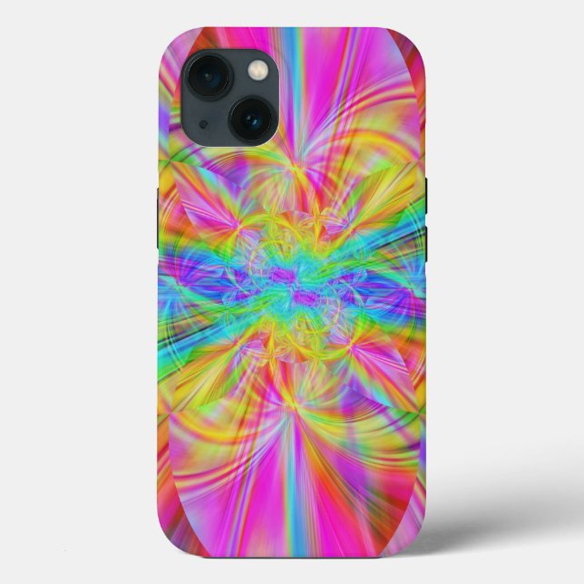 Coques Case-Mate iPhone Poutres arc-en-ciel en cristal (Verso)