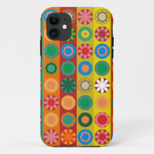 Coques Pour iPhone Pouvoir des fleurs en rangées