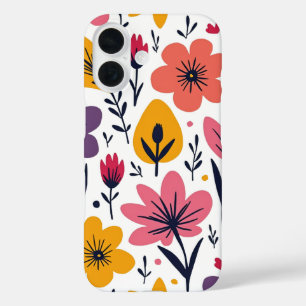 Coque Pour iPhone 16 Prairie de fleurs sauvages printanières colorées b