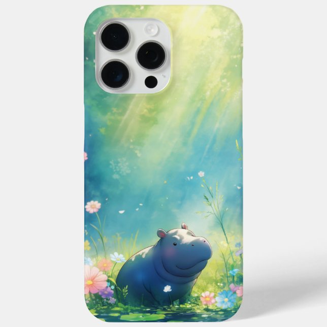 Coques Case-Mate iPhone Prairie de l'étang magique de l'hippopotame (Verso)
