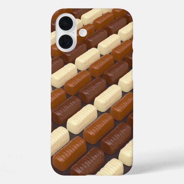 Coques Case-Mate iPhone Pralines de chocolat noir, blanc et lait (Verso)
