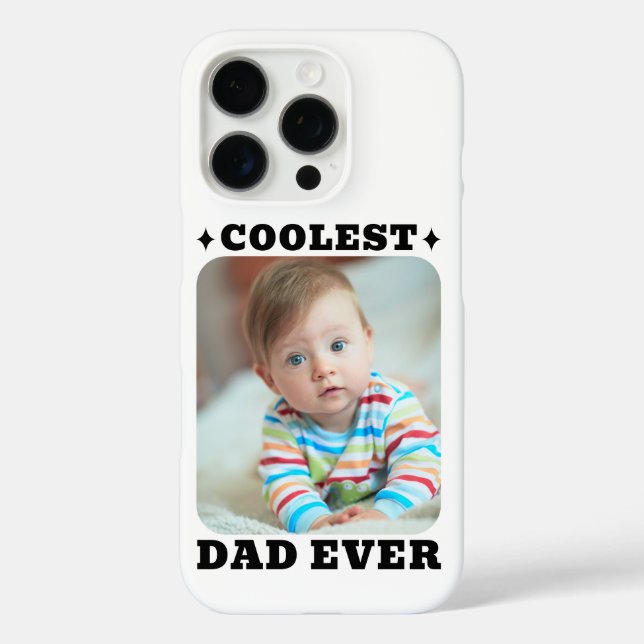 Coques Case-Mate iPhone Première Fête des Pères Papa le Plus Cool Bébé Pho (Verso)