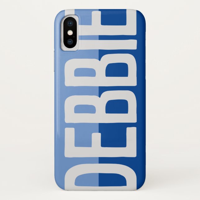 Coques Case-Mate iPhone Première initiale plus le nom Deborah avec des fle (Dos)