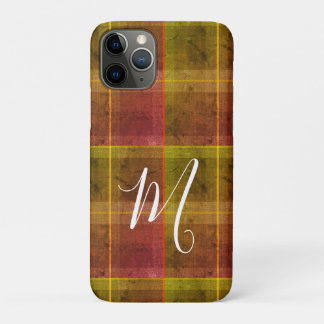 Case-Mate iPhone Case Préparation chic initiale automne orange tartan ca