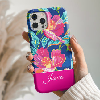Coque Pour iPhone 16 Preppy Bright Floral Personalized Phone Case